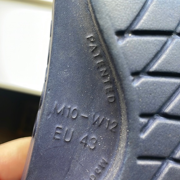 OOFOS unisex navy blue slides sandals - Picture 2 of 9